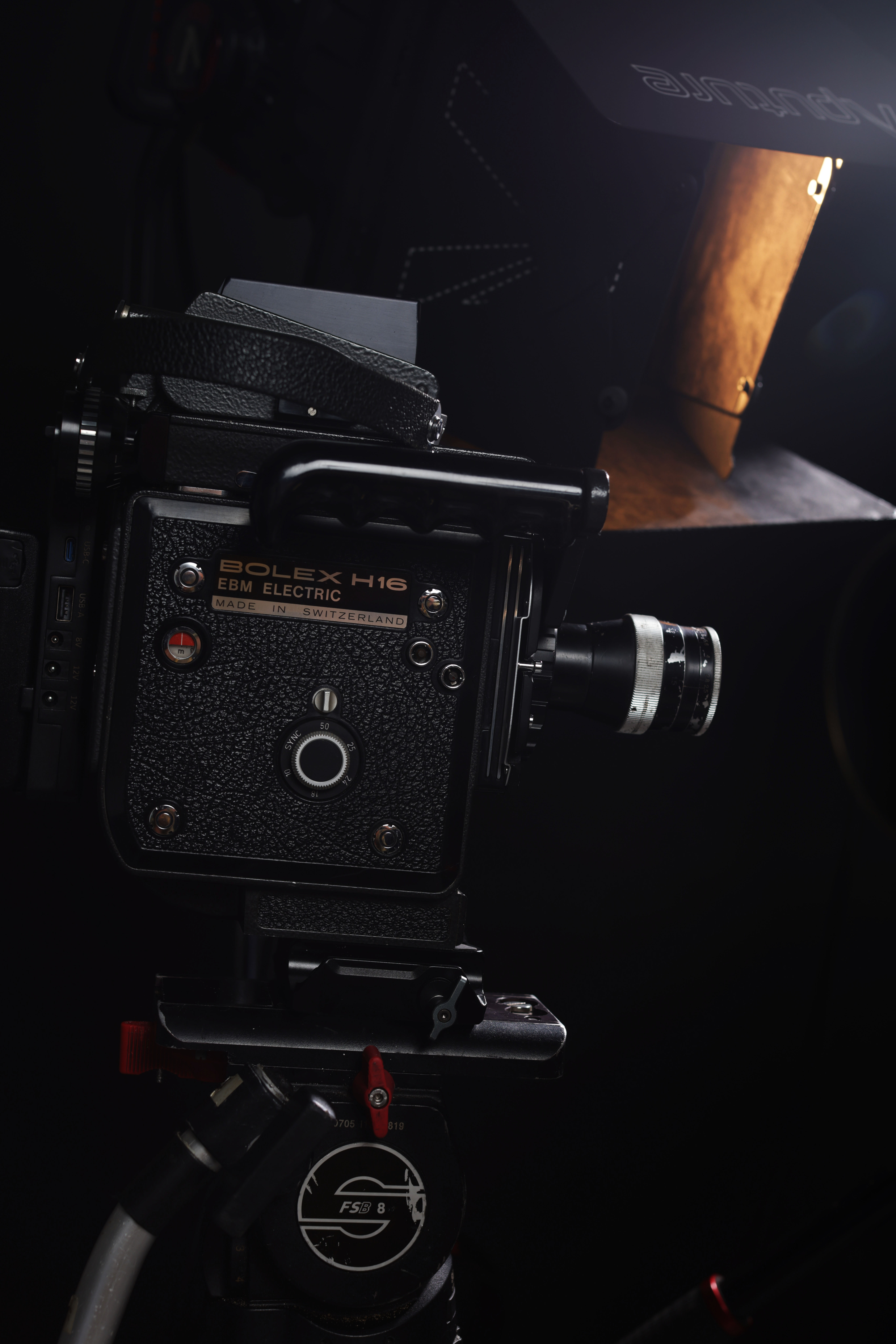 Detalle de equipo cinematográfico